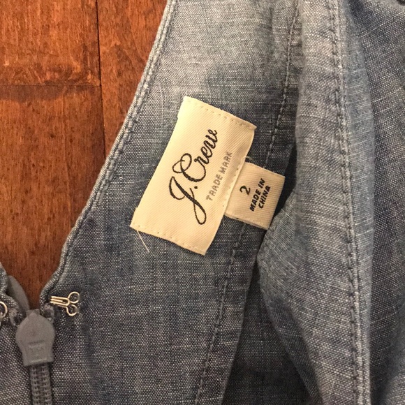 Like New J. Crew Torrey Chambray Ruffle Dress - Picture 8 of 10